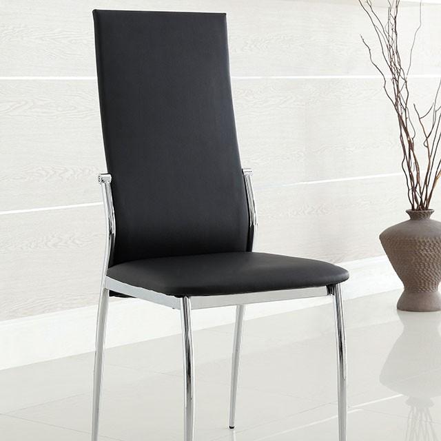 Kalawao Black Side Chair (2/CTN) - U&U Home Budget Furniture (Carteret, NJ)