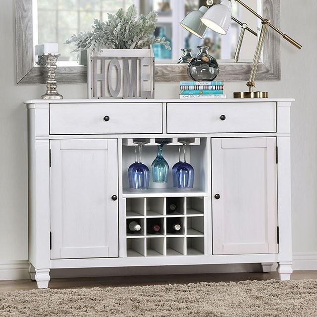 Kaliyah Antique White Server - U&U Home Budget Furniture (Carteret, NJ)