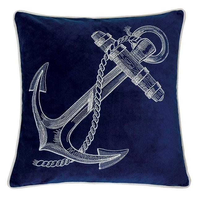 Karin Blue 20" X 20" Pillow, Blue - U&U Home Budget Furniture (Carteret, NJ)