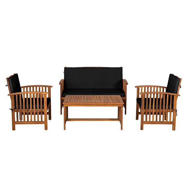 Kyushu 4 Pc. Patio Set - U&U Home Budget Furniture (Carteret, NJ)