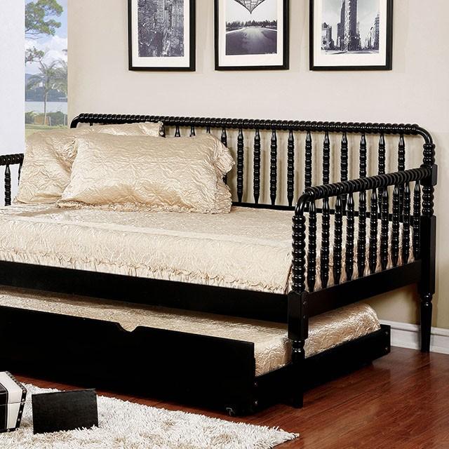 Linda Black Twin Daybed - U&U Home Budget Furniture (Carteret, NJ)
