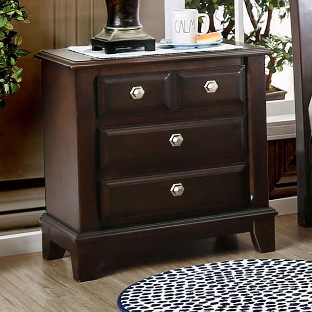 Litchville Brown Cherry Night Stand - U&U Home Budget Furniture (Carteret, NJ)