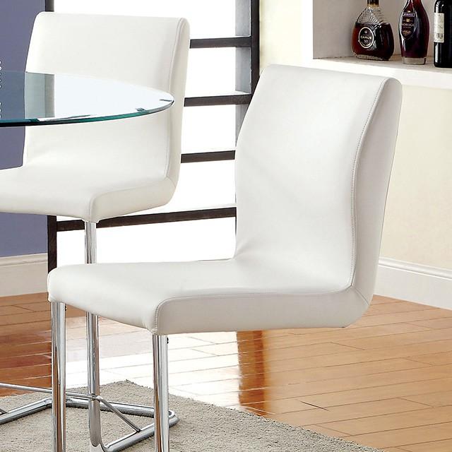 LODIA II White Counter Ht. Chair - U&U Home Budget Furniture (Carteret, NJ)