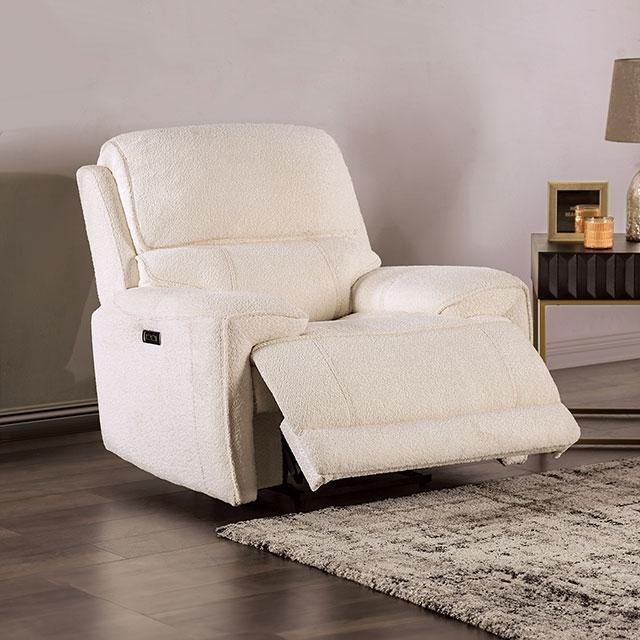 MORCOTE Power Recliner, Beige - U&U Home Budget Furniture (Carteret, NJ)