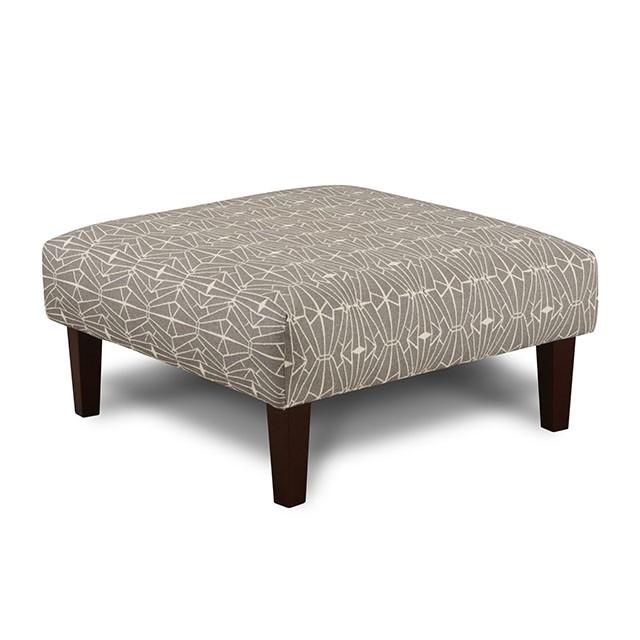 PARKER Gray/Pattern Ottoman - U&U Home Budget Furniture (Carteret, NJ)