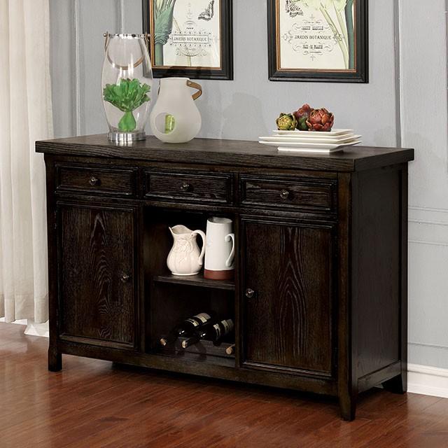 Patience Dark Walnut Server - U&U Home Budget Furniture (Carteret, NJ)