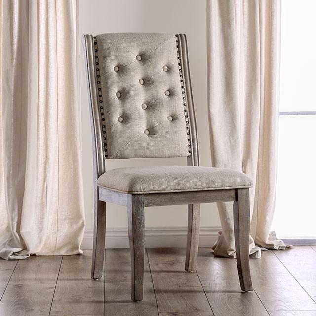 Patience Rustic Natural Tone Side Chair (2/CTN) - U&U Home Budget Furniture (Carteret, NJ)
