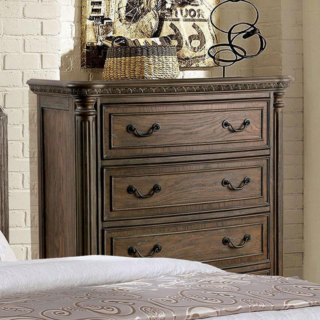 Persephone Rustic Natural Tone Chest - U&U Home Budget Furniture (Carteret, NJ)