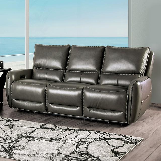 PHINEAS Power Sofa, Gray - U&U Home Budget Furniture (Carteret, NJ)