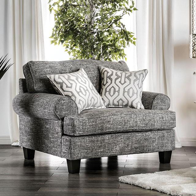 Pierpont Gray Chair - U&U Home Budget Furniture (Carteret, NJ)