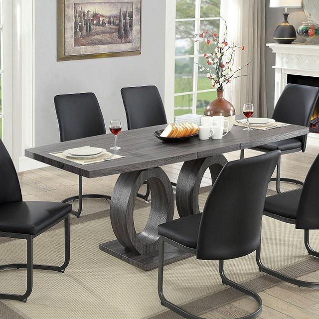 Saskia Gray Dining Table - U&U Home Budget Furniture (Carteret, NJ)