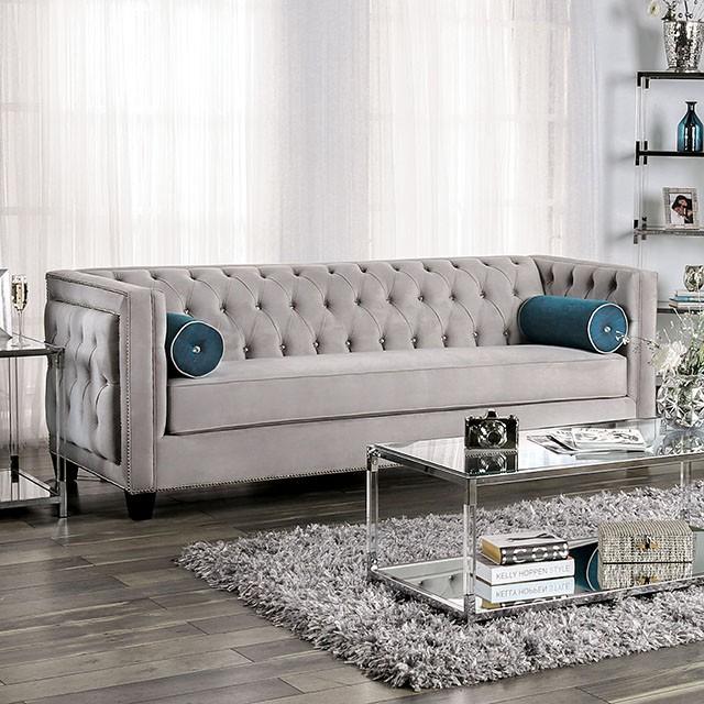 Silvan Gray Sofa - U&U Home Budget Furniture (Carteret, NJ)