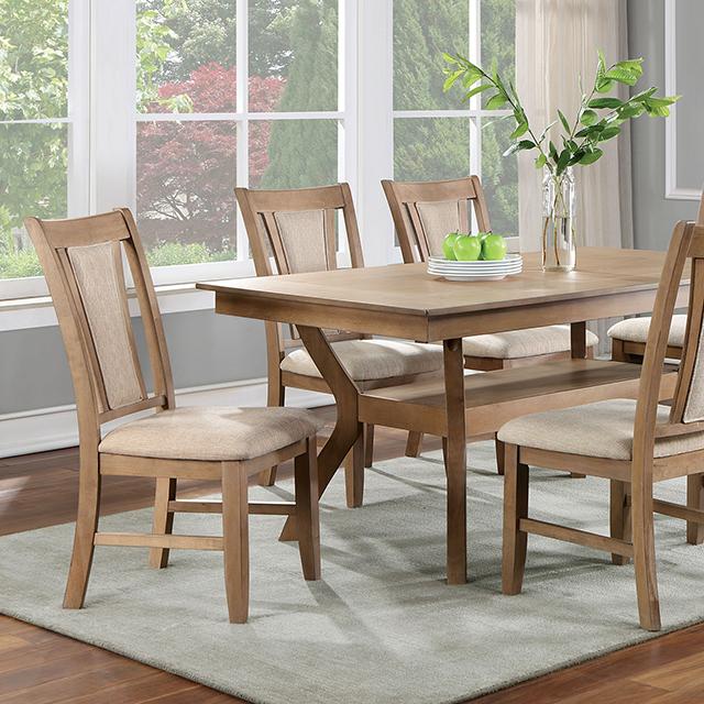 UPMINSTER Dining Table, Natural Tone - U&U Home Budget Furniture (Carteret, NJ)
