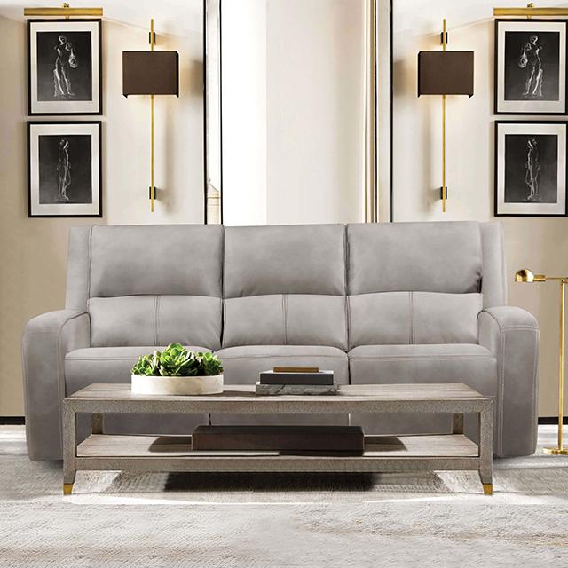 VASILIOS Power Sofa, Taupe - U&U Home Budget Furniture (Carteret, NJ)