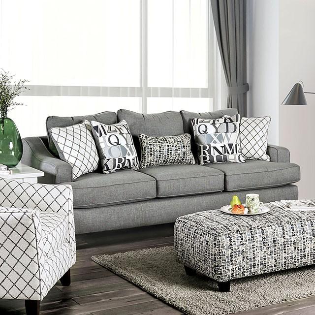 Verne Bluish Gray Sofa - U&U Home Budget Furniture (Carteret, NJ)