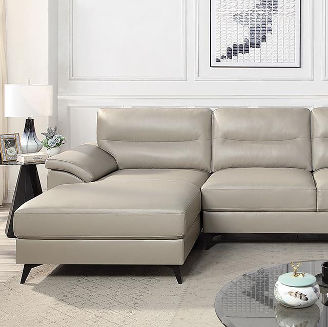 MOHLIN Sectional, Taupe - U&U Home Budget Furniture (Carteret, NJ)