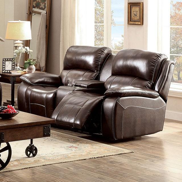 Ruth Brown Love Seat - U&U Home Budget Furniture (Carteret, NJ)