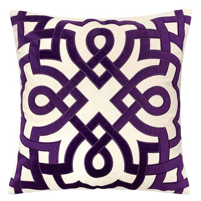 Jorja Purple 20" X 20" Pillow, Purple - U&U Home Budget Furniture (Carteret, NJ)