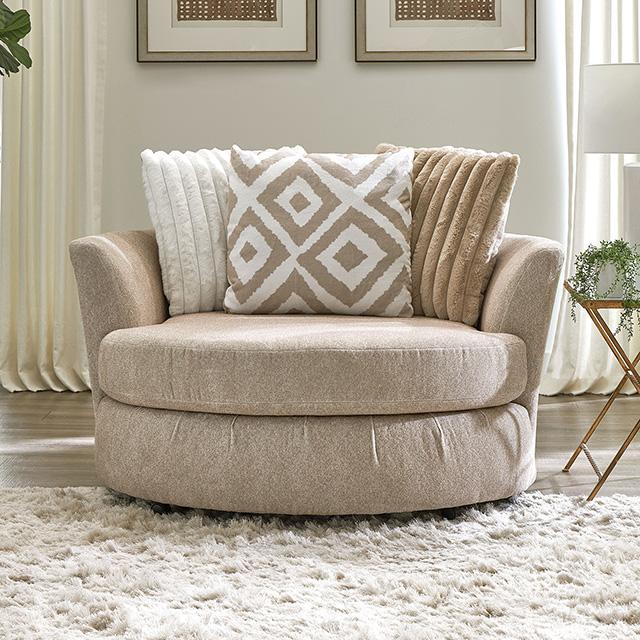 Loughlin Swivel Chair - U&U Home Budget Furniture (Carteret, NJ)