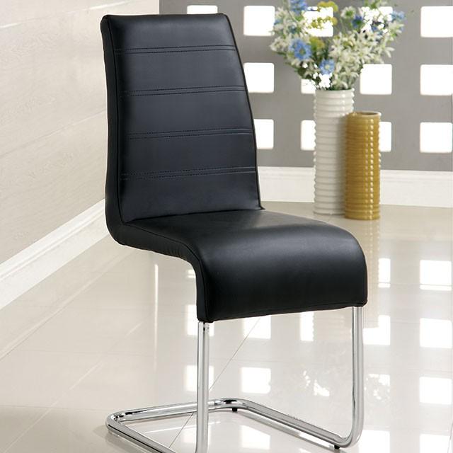Mauna Black Side Chair - U&U Home Budget Furniture (Carteret, NJ)