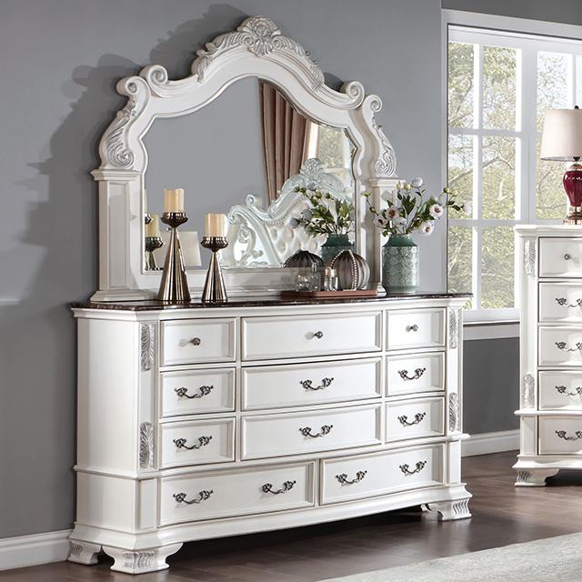 ESPARANZA Dresser, Pearl White - U&U Home Budget Furniture (Carteret, NJ)