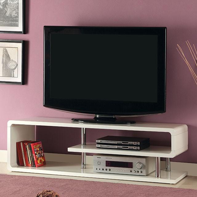 Ninove II White 55" TV Console - U&U Home Budget Furniture (Carteret, NJ)
