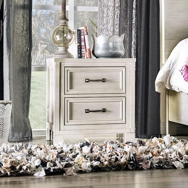 Tywyn Antique White Night Stand - U&U Home Budget Furniture (Carteret, NJ)
