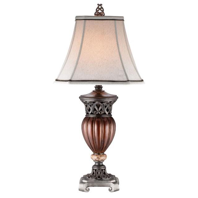 Luna Glossy Brown Table Lamp (2/CTN) - U&U Home Budget Furniture (Carteret, NJ)