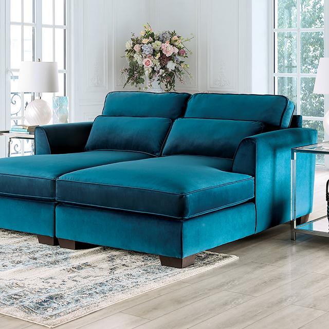 PEREGRINE Sectional, Teal - U&U Home Budget Furniture (Carteret, NJ)