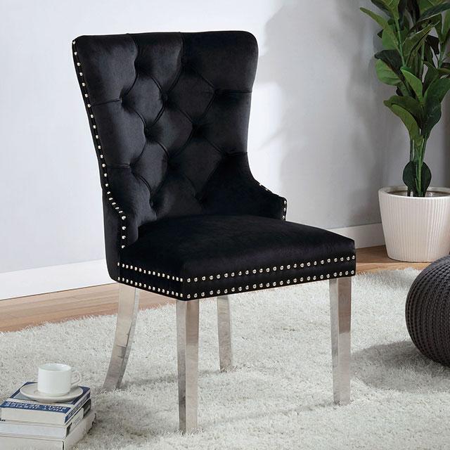 JEWETT Chair, Black (2/CTN) - U&U Home Budget Furniture (Carteret, NJ)