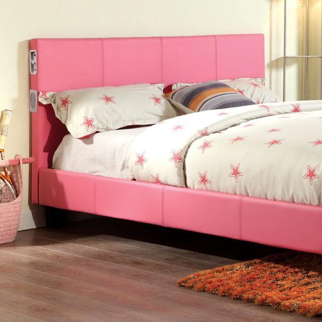 Evans E.King & Cal.King Bed Espressso, White, & Camel - U&U Home Budget Furniture (Carteret, NJ)