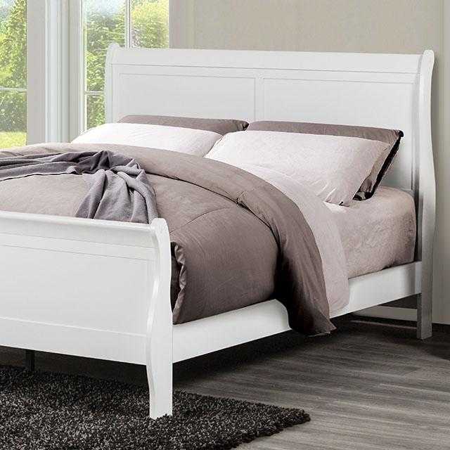 Louis Philippe Full Bed Expresso & White - U&U Home Budget Furniture (Carteret, NJ)