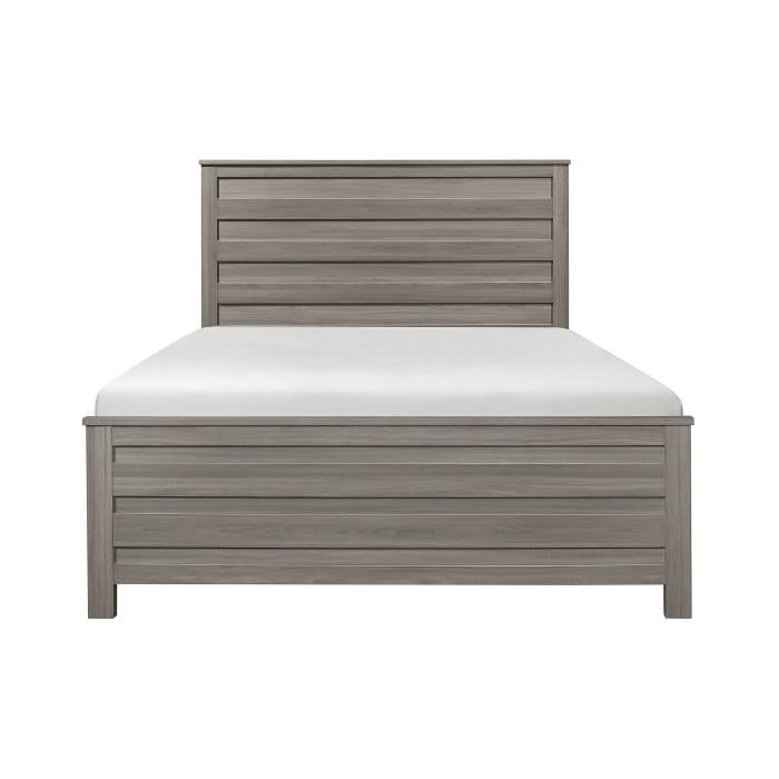 Waldorf Queen Panel Bed in Dark Gray 1902-1* - U&U Home Budget Furniture (Carteret, NJ)