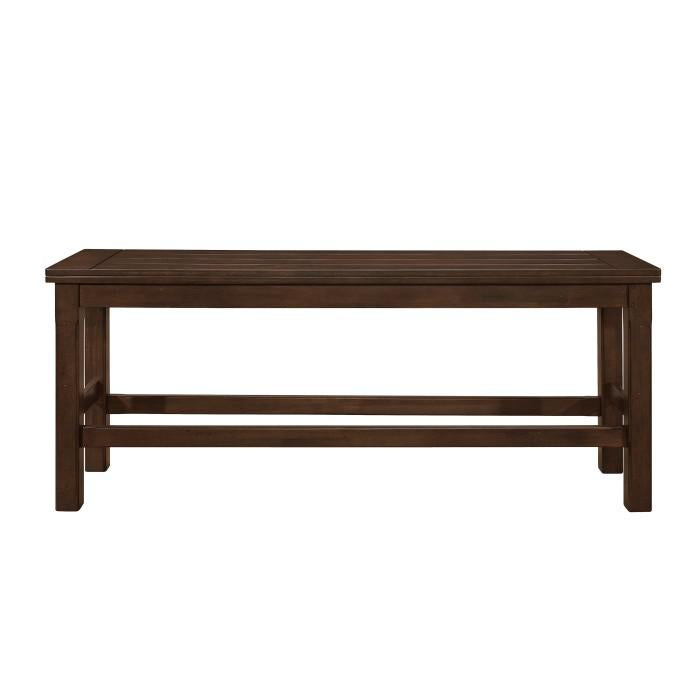 Schleiger Counter Height Bench in Dark Brown 5400-24BH - U&U Home Budget Furniture (Carteret, NJ)