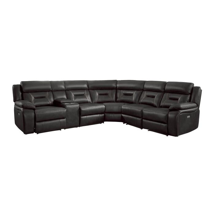 Amite 6pc Sectional Sofa in Dark Gray - U&U Home Budget Furniture (Carteret, NJ)