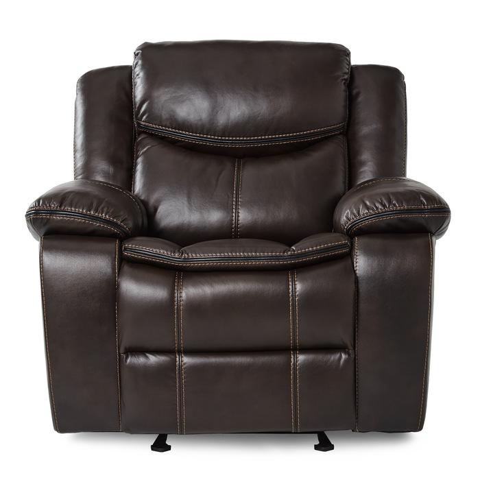 Bastrop Glider Reclining Chair in Brown 8230BRW-1 - U&U Home Budget Furniture (Carteret, NJ)