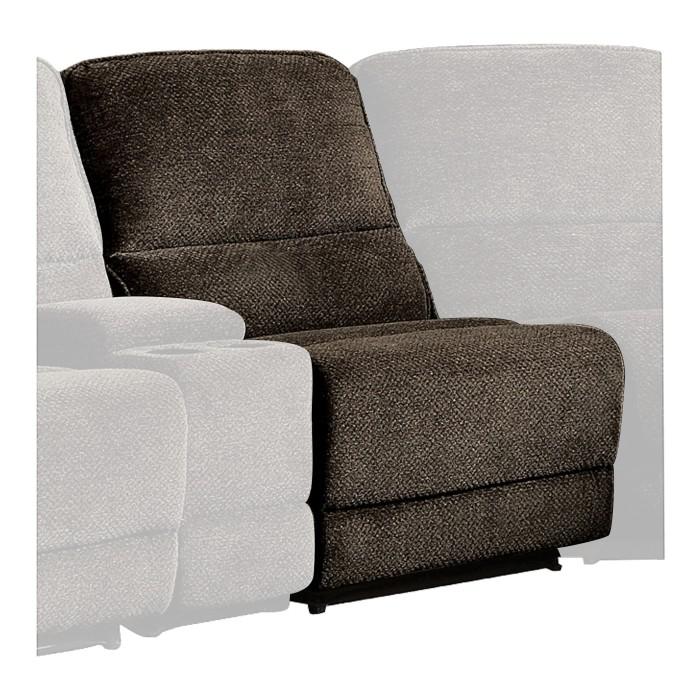 Shreveport Armless Reclining Chair in Brown 8238-AR - U&U Home Budget Furniture (Carteret, NJ)
