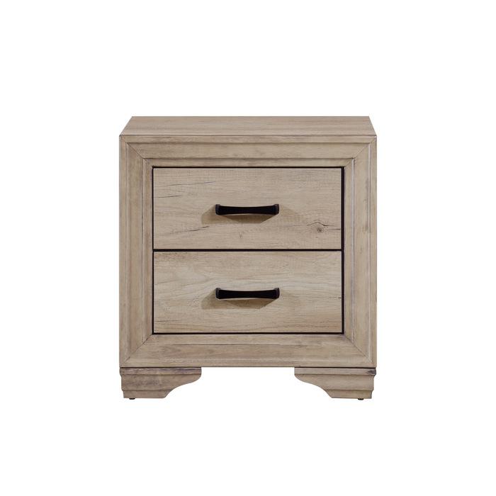 Lonan 2 Drawer Nightstand in Natural 1955-4 - U&U Home Budget Furniture (Carteret, NJ)