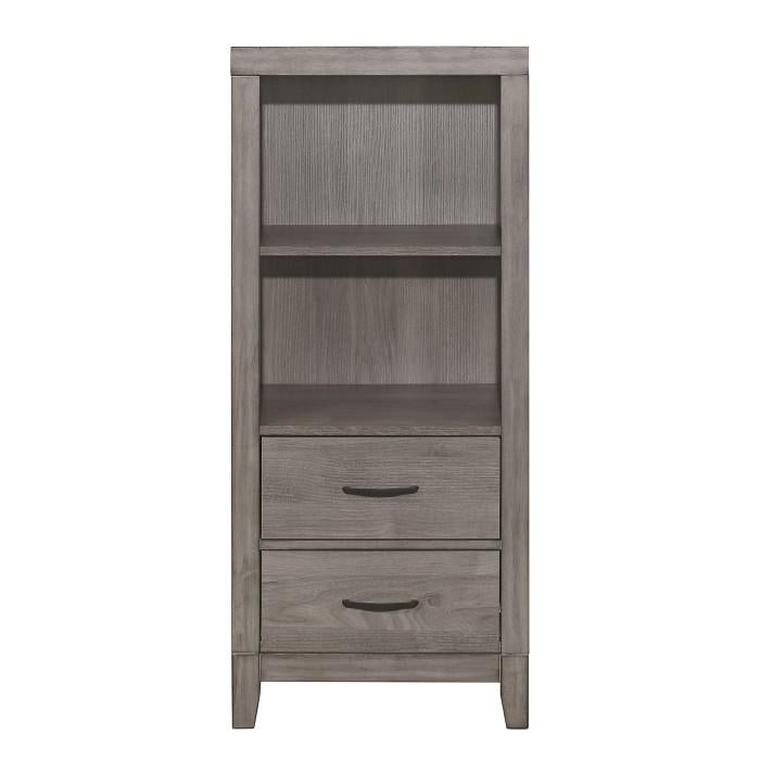 Woodrow Pier/Tower Nightstand in Gray 2042NB-10 - U&U Home Budget Furniture (Carteret, NJ)