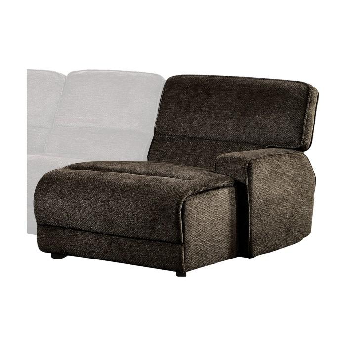 Shreveport Right Side Reclining Chaise in Brown 8238-RC - U&U Home Budget Furniture (Carteret, NJ)