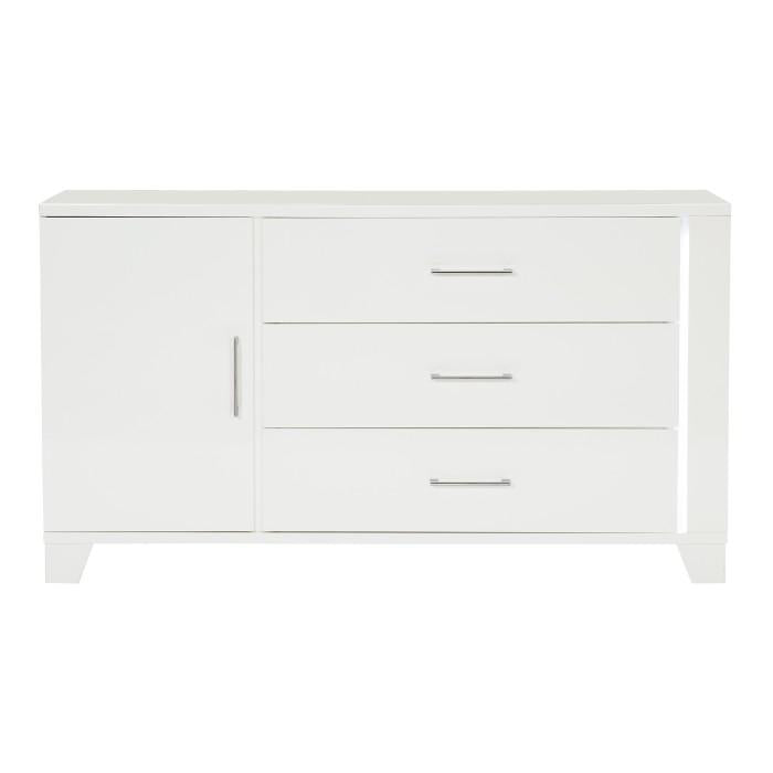 Kerren Dresser in White 1678W-5 - U&U Home Budget Furniture (Carteret, NJ)