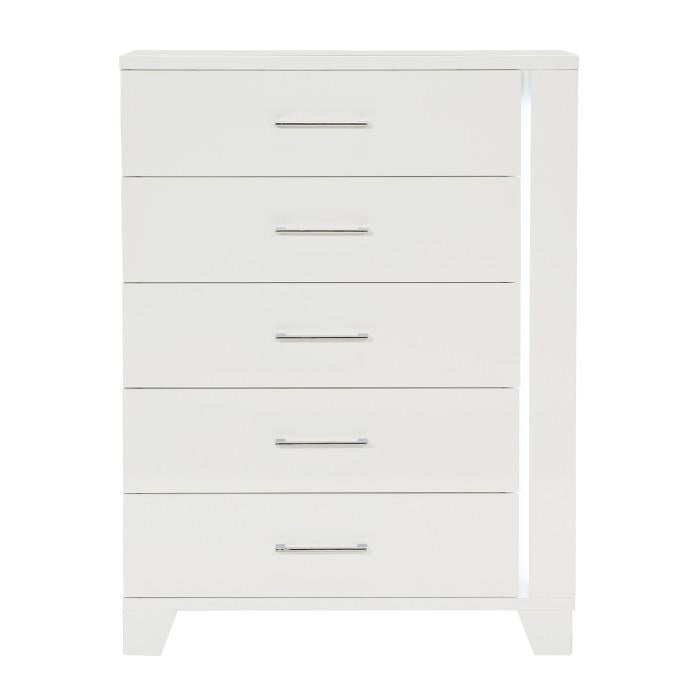 Kerren Chest in White 1678W-9 - U&U Home Budget Furniture (Carteret, NJ)
