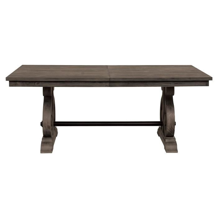 Toulon Dining Table in Dark Pewter 5438-96* - U&U Home Budget Furniture (Carteret, NJ)