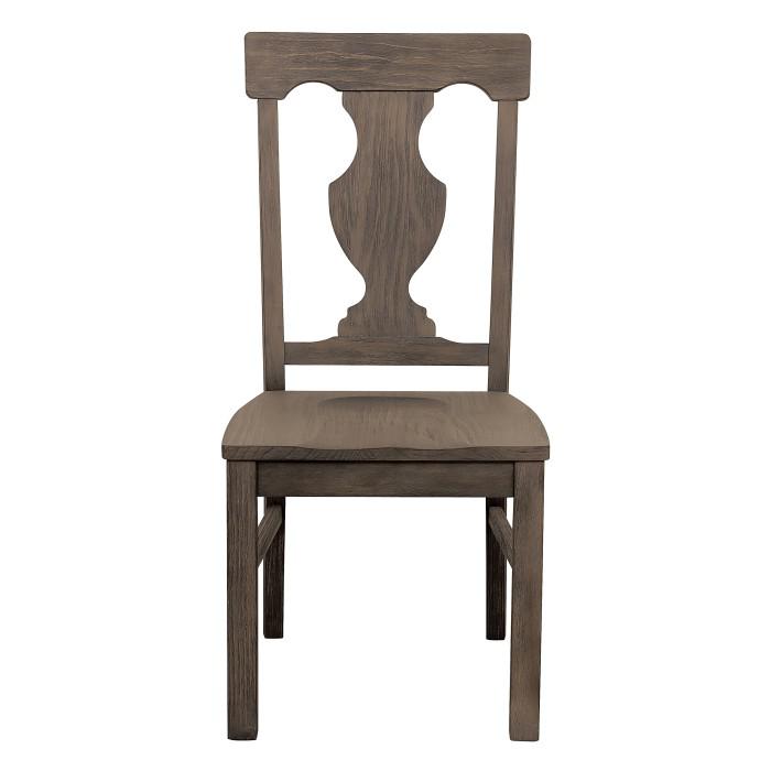Toulon Side Chair in Dark Pewter (Set of 2) - U&U Home Budget Furniture (Carteret, NJ)