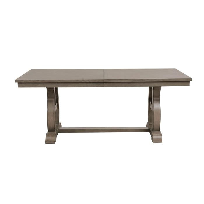 Vermillion Dining Table in Gray 5442-96* - U&U Home Budget Furniture (Carteret, NJ)