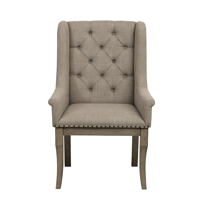 Vermillion Arm Chair in Gray (Set of 2) - U&U Home Budget Furniture (Carteret, NJ)
