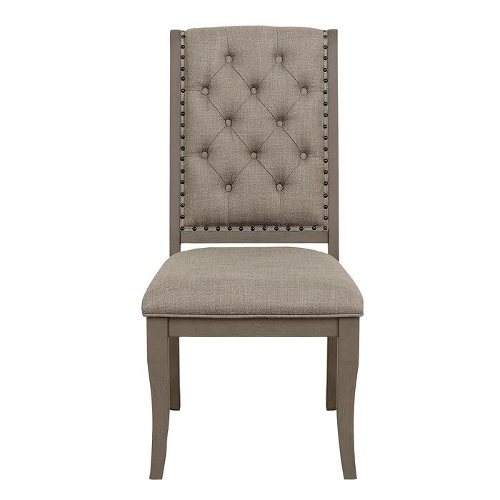 Vermillion Side Chair in Gray (Set of 2) - U&U Home Budget Furniture (Carteret, NJ)