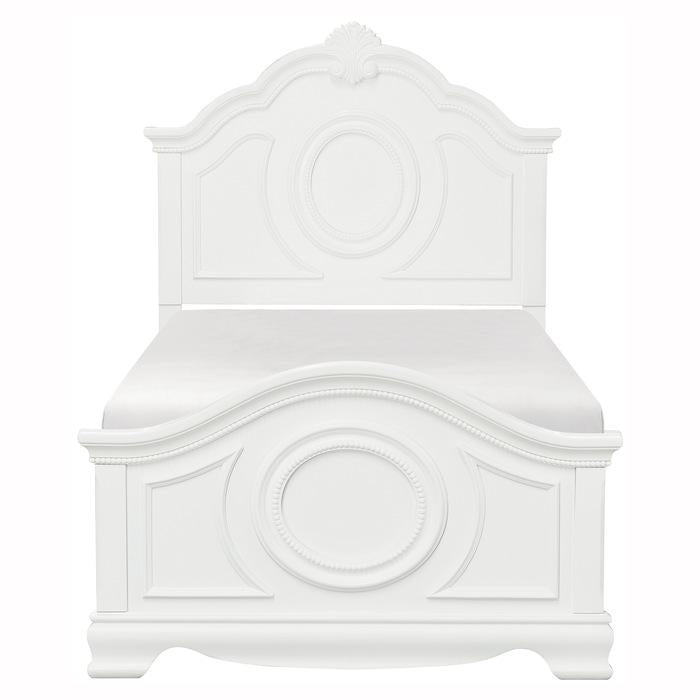 Lucida Full Panel Bed in White 2039FW-1* - U&U Home Budget Furniture (Carteret, NJ)