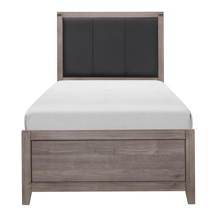 Woodrow Twin Panel Bed in Gray 2042T-1*