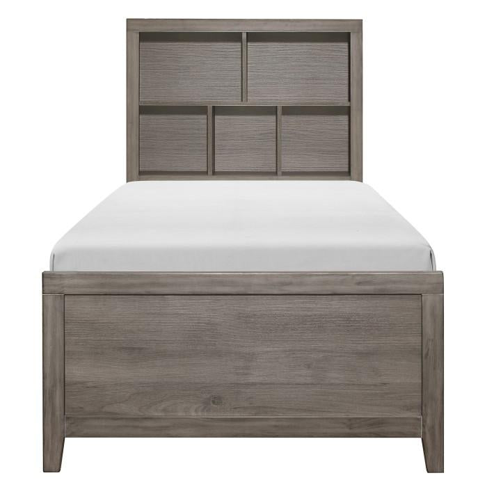 Woodrow Twin Platform Bed in Gray 2042NBT-1*